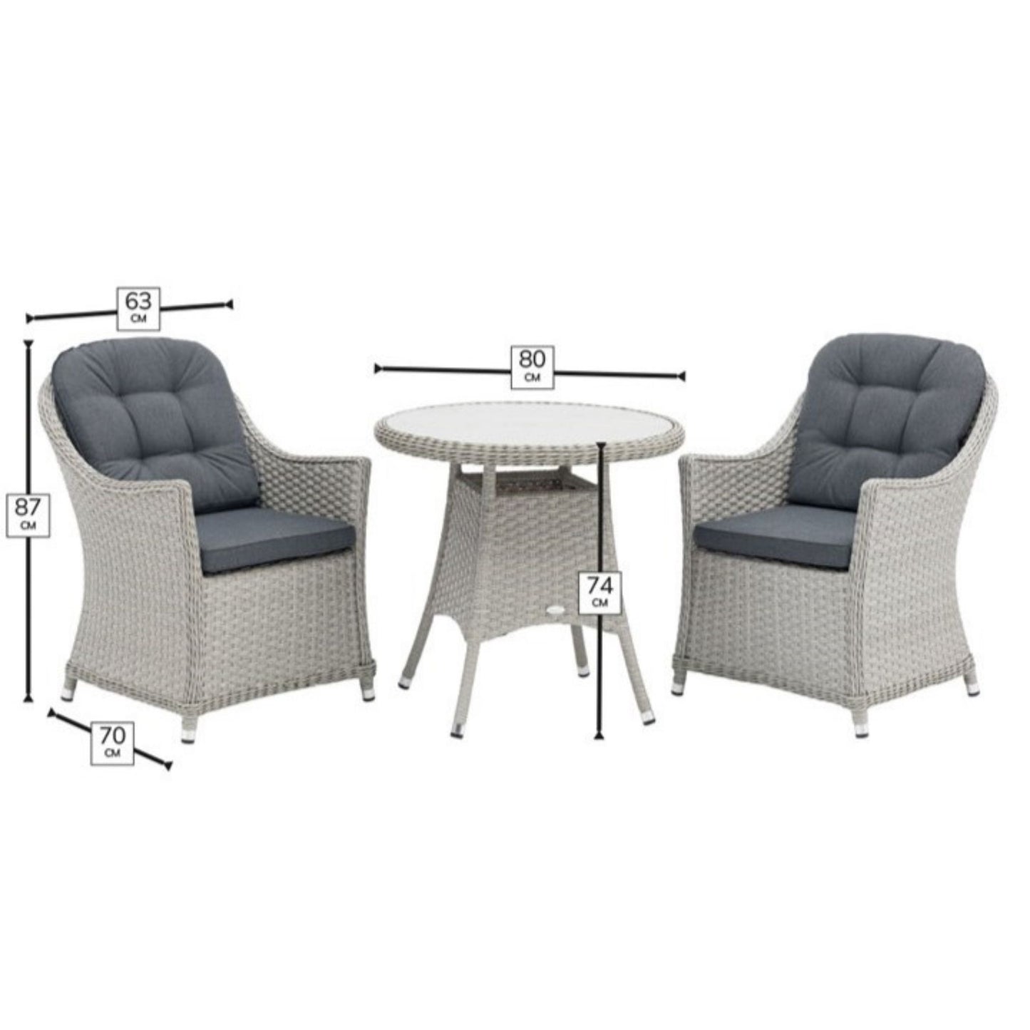 Bramblecrest Wentworth Bistro Set | W0008