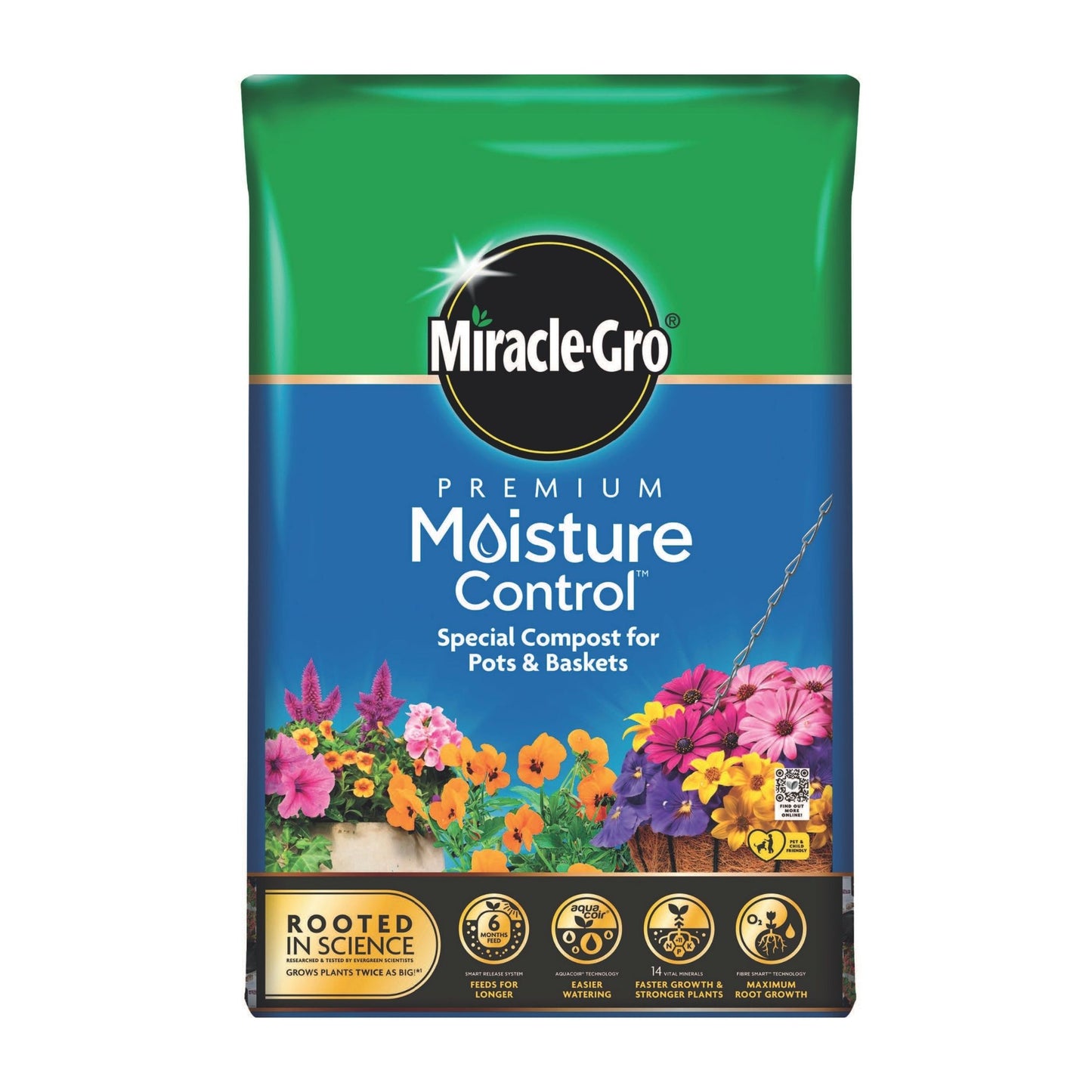 Evergreen - Peat Free Miracale Gro Moisture Control Compost 40L