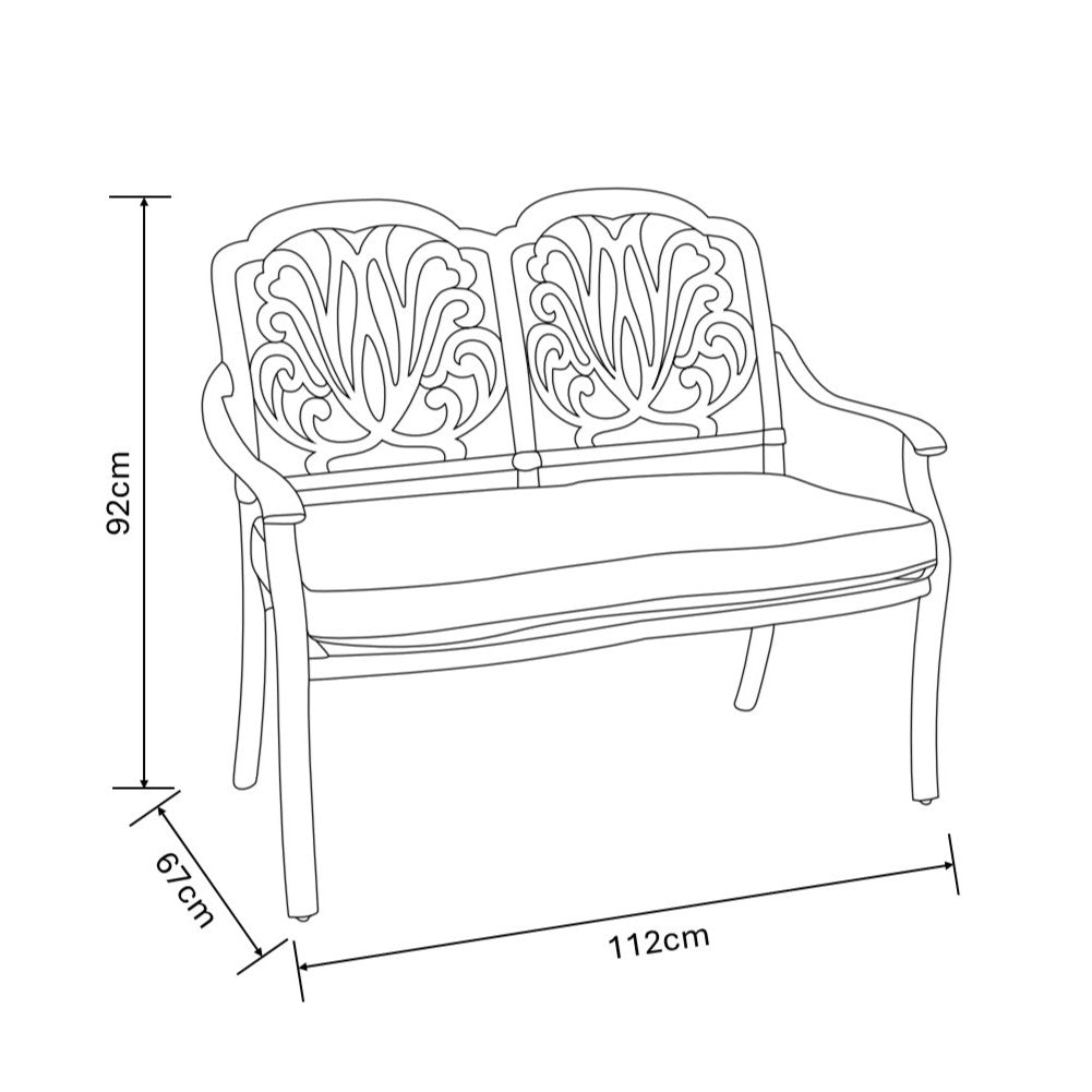 Hartman Amalfi High Back Bench | C0006