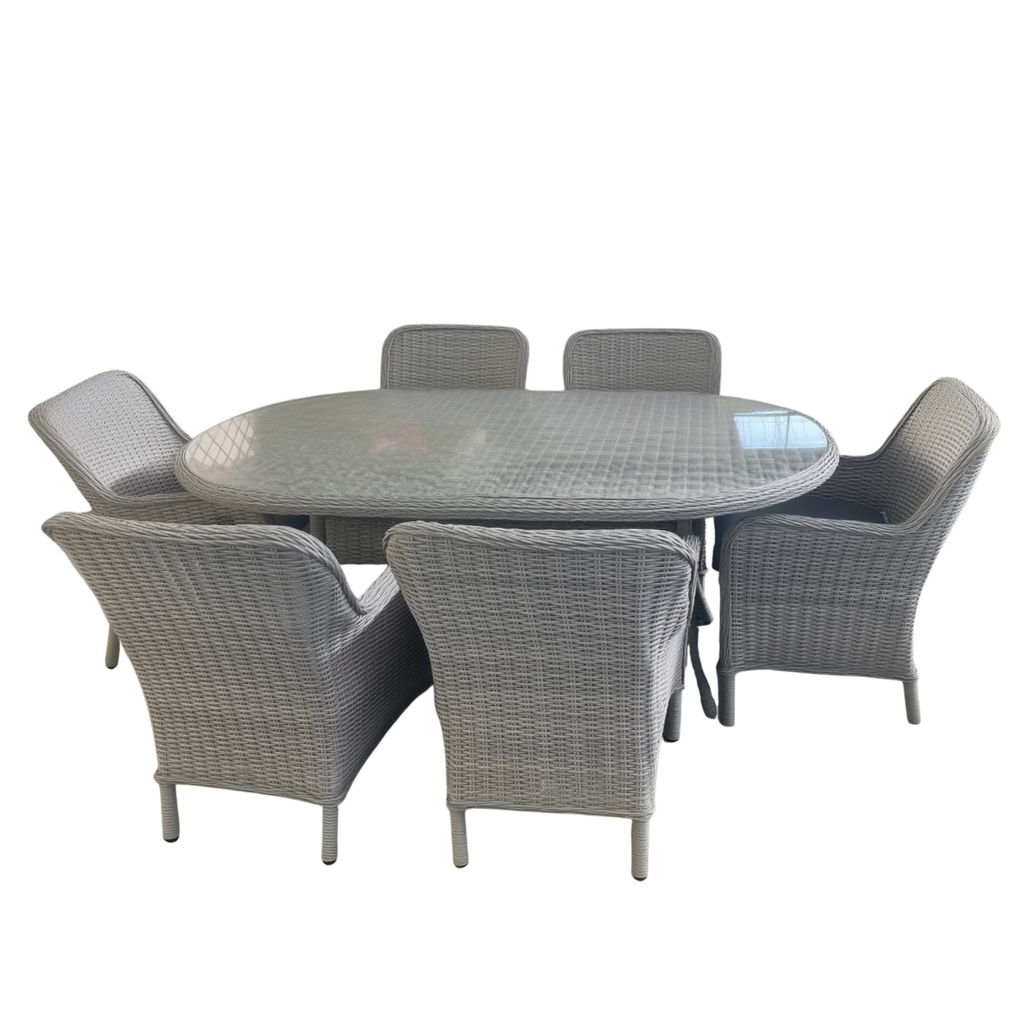 Hill & Dale Malton 6 Seat Dining Set - Grey | W0021