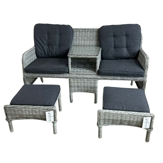 Hill & Dale Malton Duo Bench - Grey | W0028
