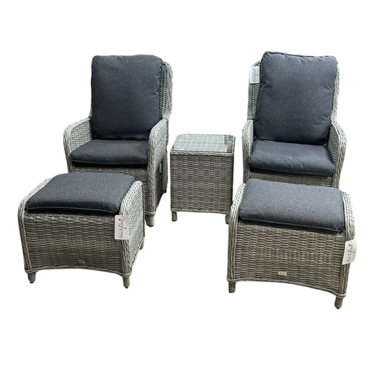 Hill & Dale Malton Duo Recliner Set - Grey | W0027