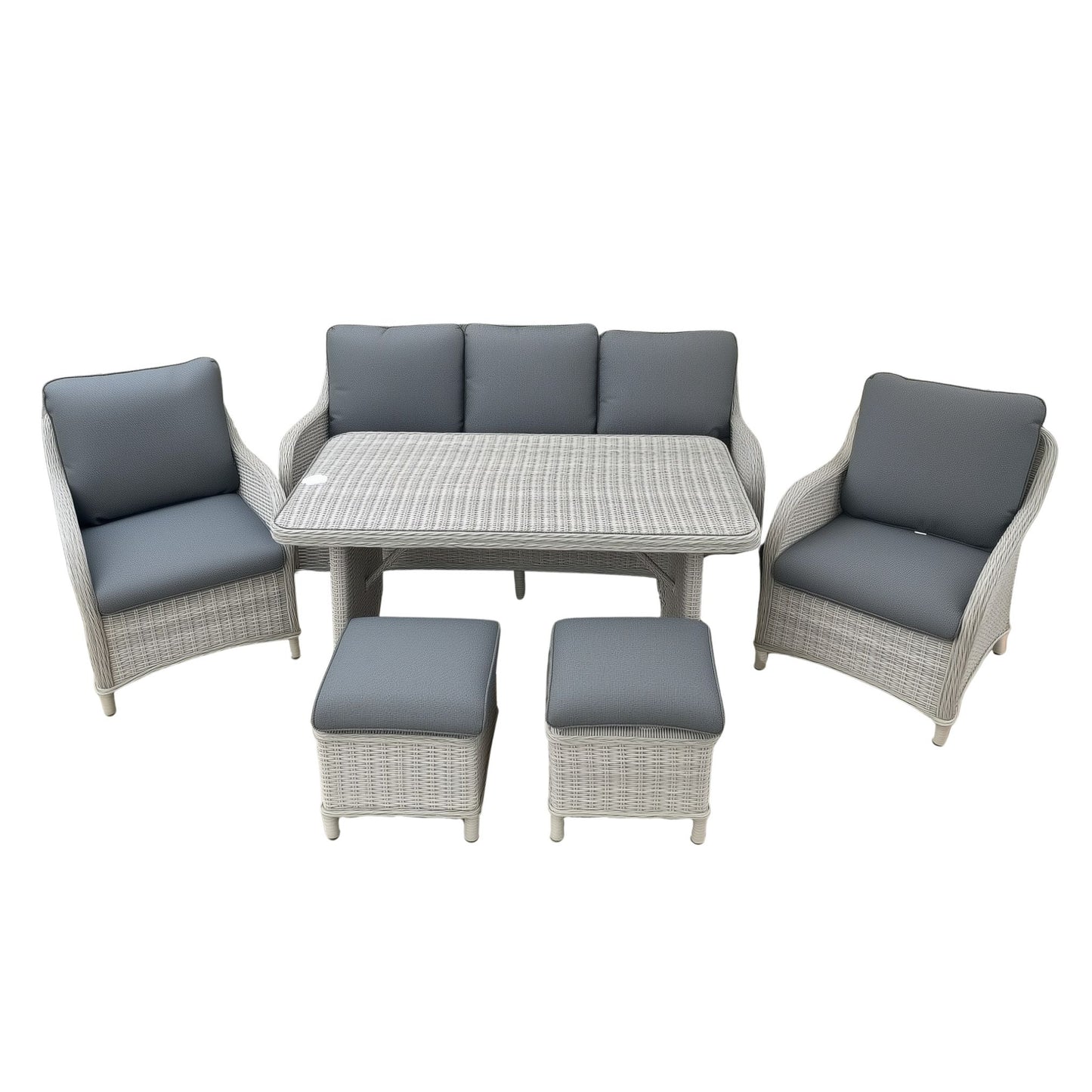 Hill & Dale Malton Lounge Dining Set - Grey | W0025