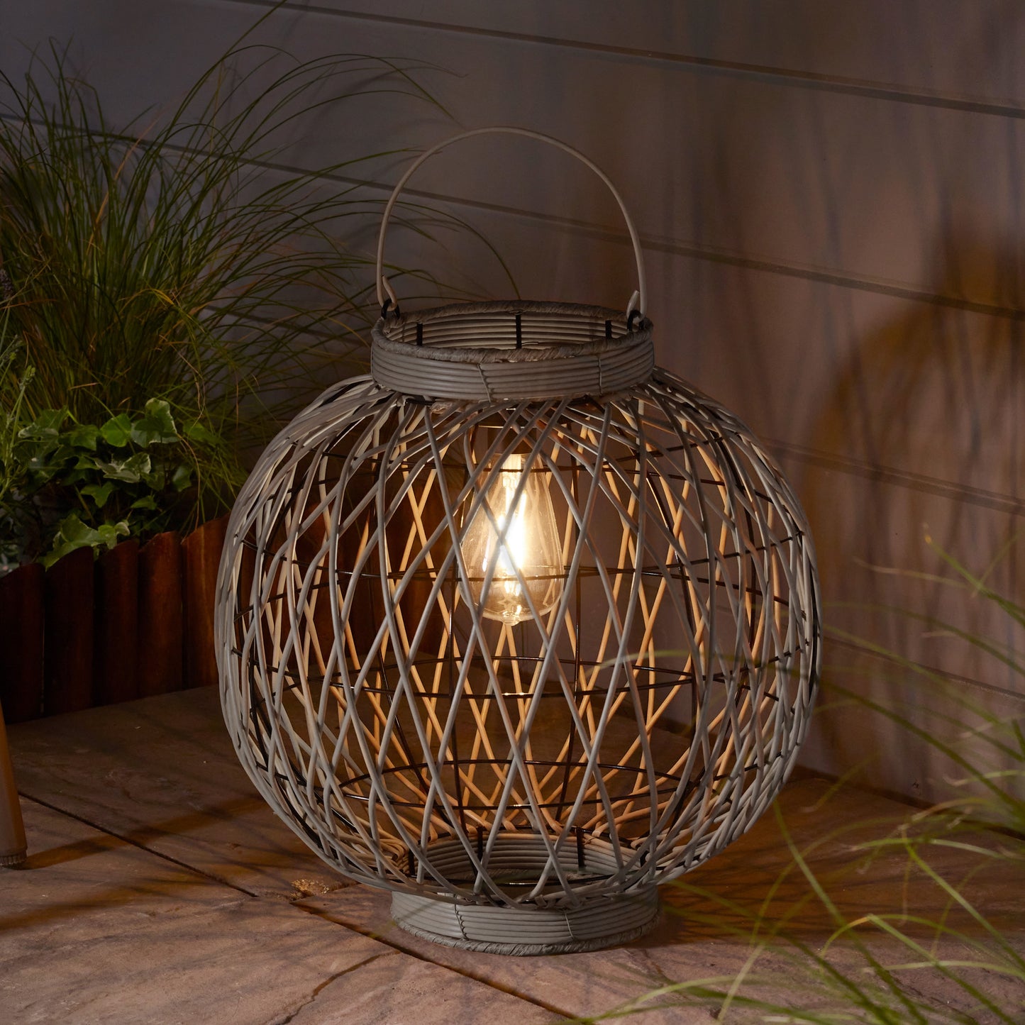 Large Orbis Solar Lantern - Slate