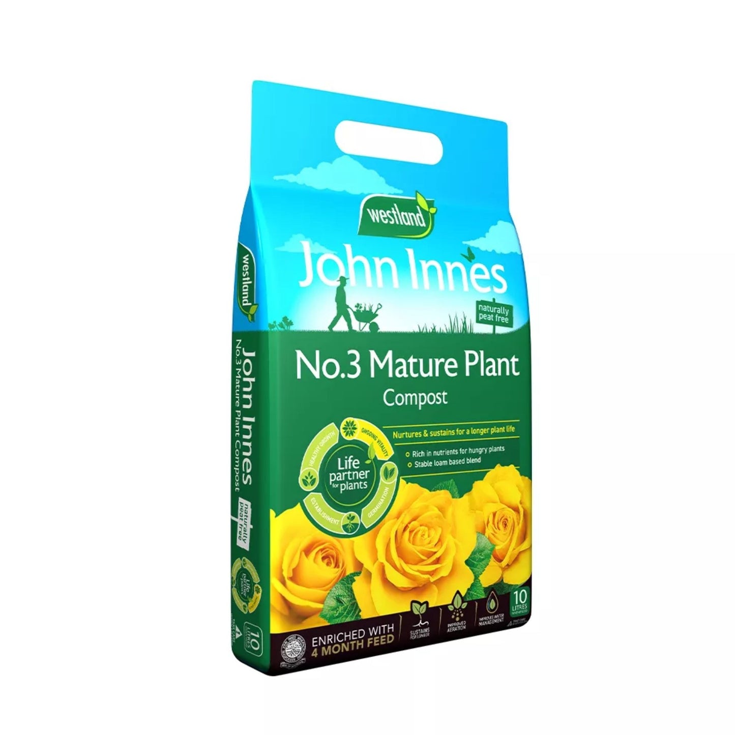 Westland - Peat Free John Innes No 3 Mature Plant Compost 10L