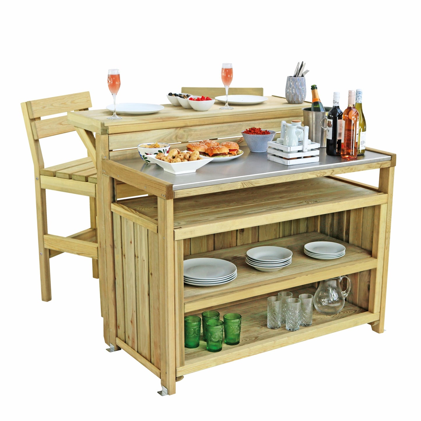Zest Terraza Outdoor Kitchen Island Set