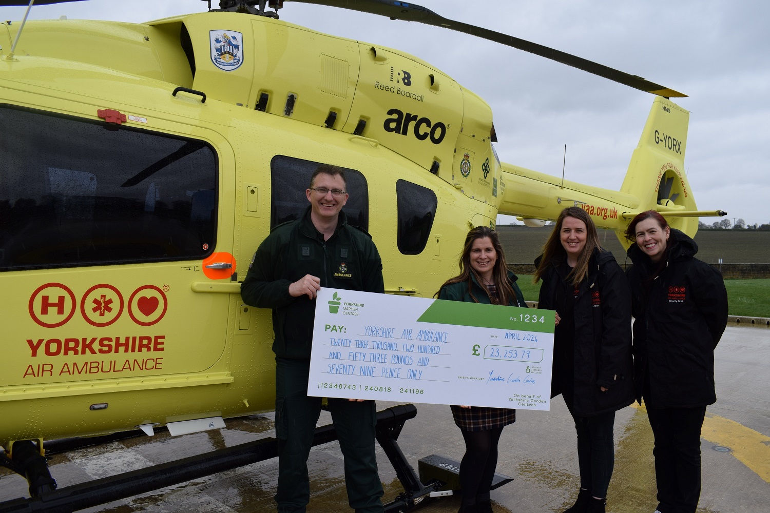 We've smashed our fundrasing target for Yorkshire Air Ambulance!