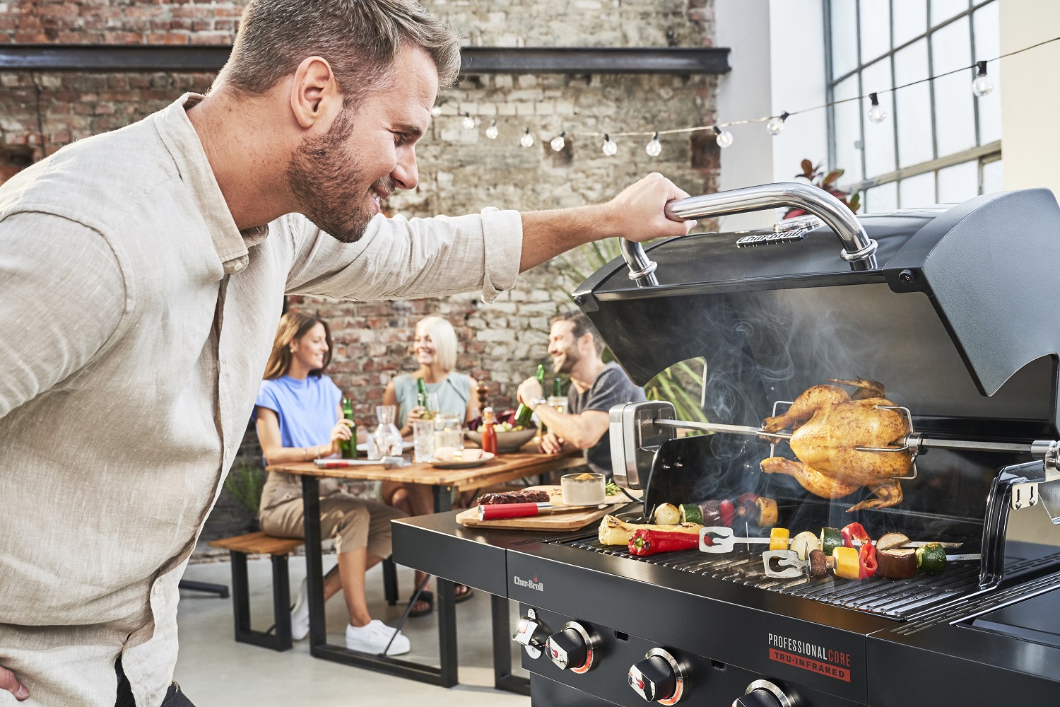 Grilling using a Rotisserie
