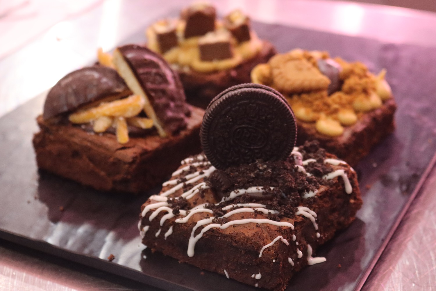 New to Hearty's Food Hall, fully loaded brownies!