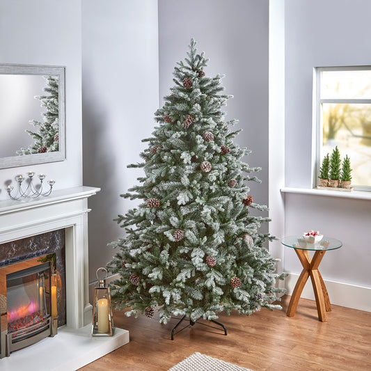 7.5FT Frosty Dorchester Pine Pre-Lit - National Tree Company | AT110