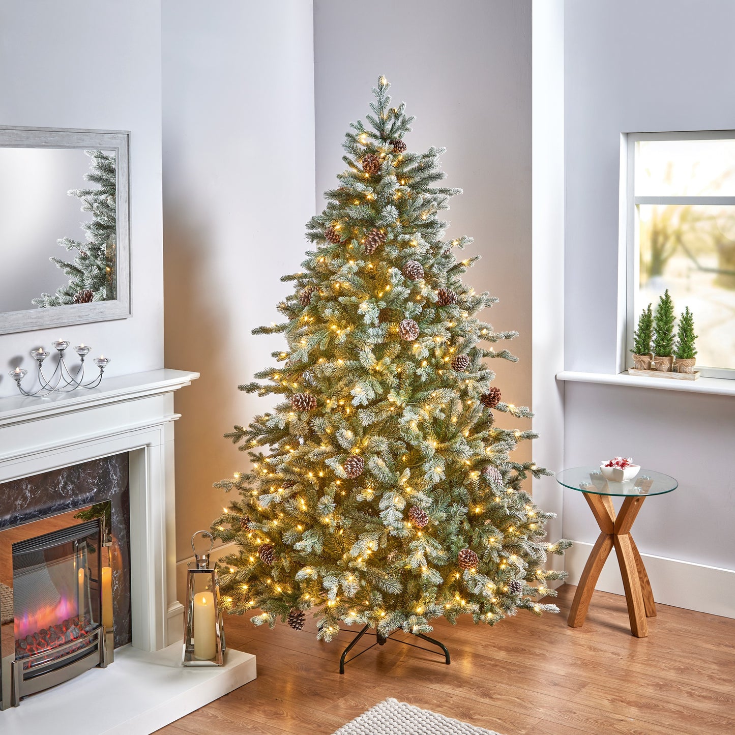 6.5FT Frosty Dorchester Pine Pre-Lit - National Tree Company | AT109