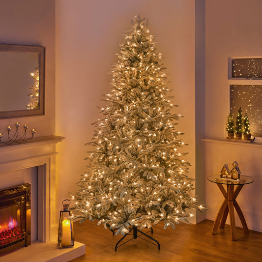 6.5FT Snowy Harmony Spruce Pre-Lit - National Tree Company | AT107