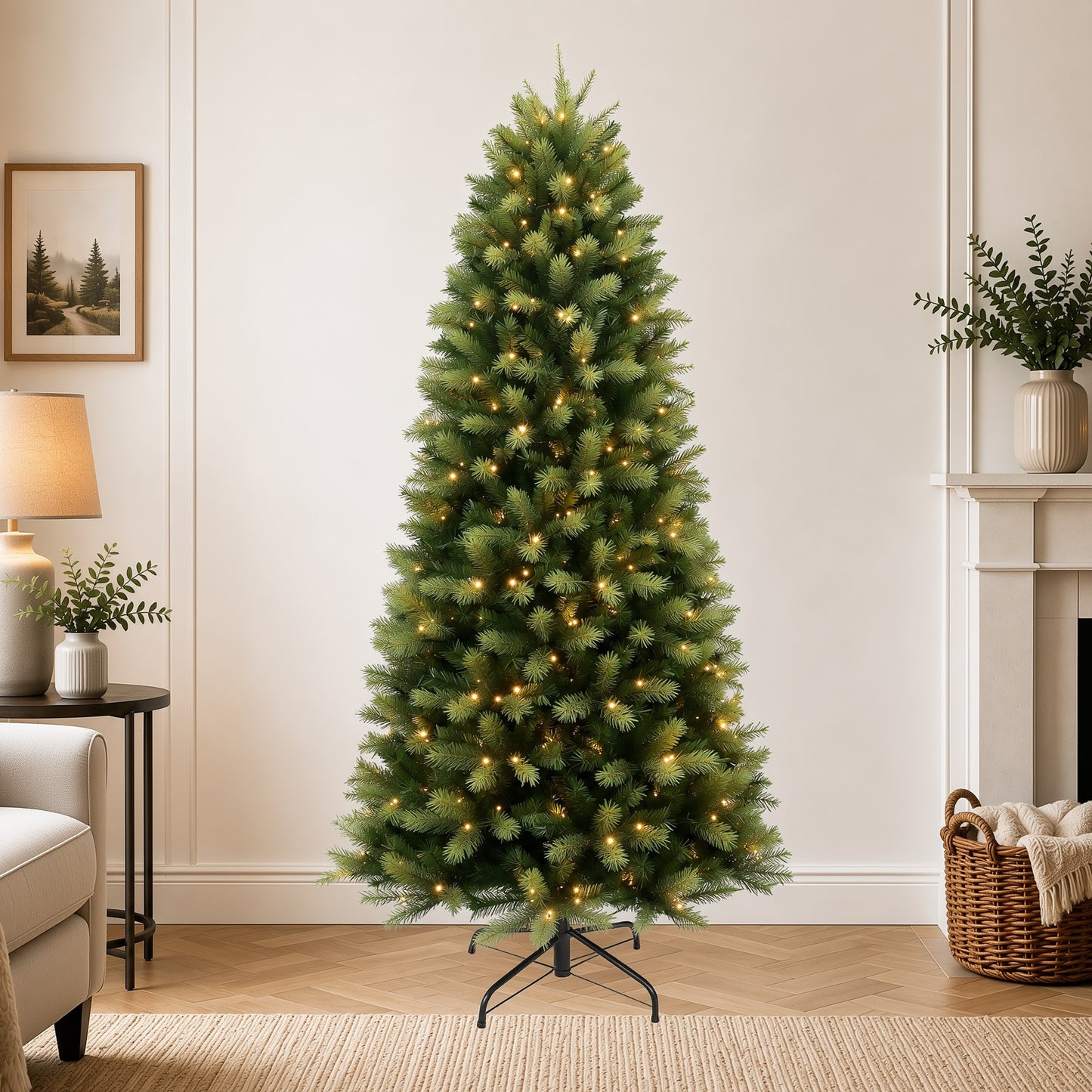 7.5ft Slim Kensington Fir Pre-Lit - Puleo Christmas Tree | AT66