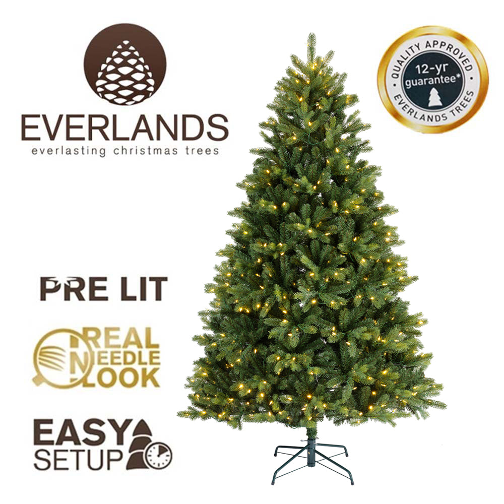 7ft Beaumont Pine Pre-Lit - Kaemingk Everlands Christmas Tree | AT8