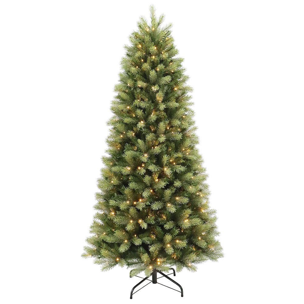 6.5FT Slim Kensington Fir Pre-Lit - Puleo Christmas Tree | AT123 ...