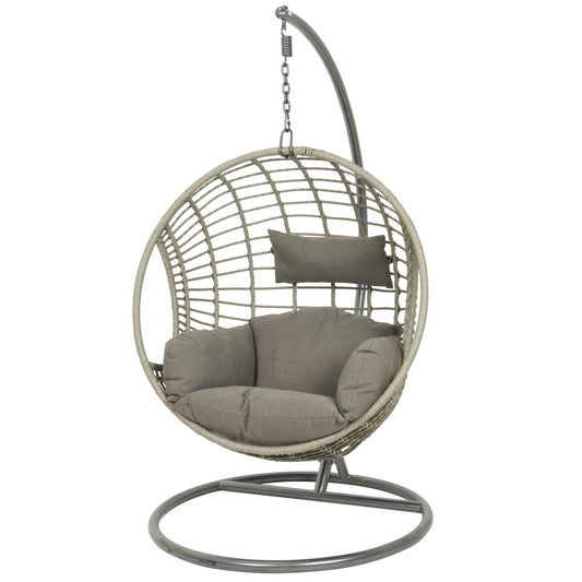 Kaemingk London Wicker Egg Chair - Grey