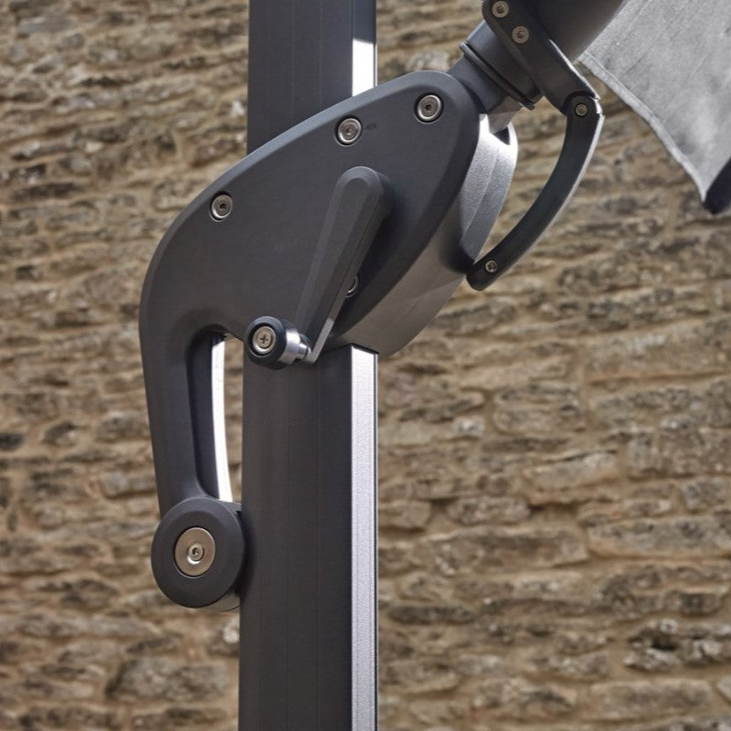 Bramblecrest Chichester 3m Square Parasol and Base - Grey