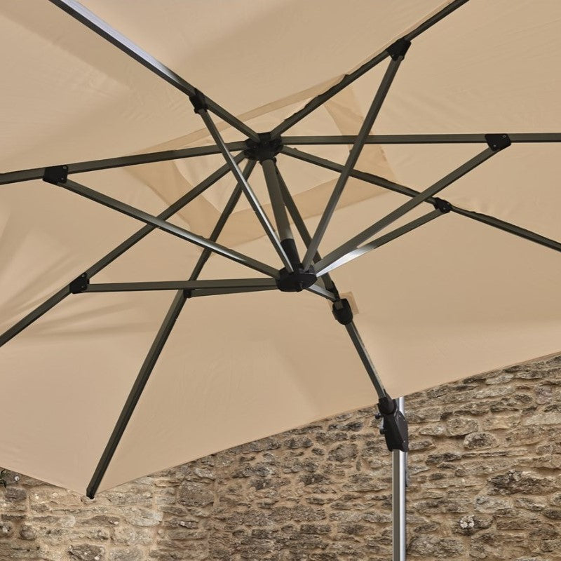 Bramblecrest Chichester 3m Square Parasol and Base - Sand