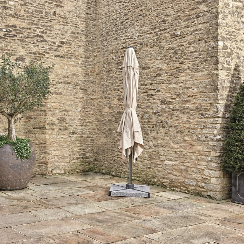 Bramblecrest Chichester 3m Square Parasol and Base - Sand