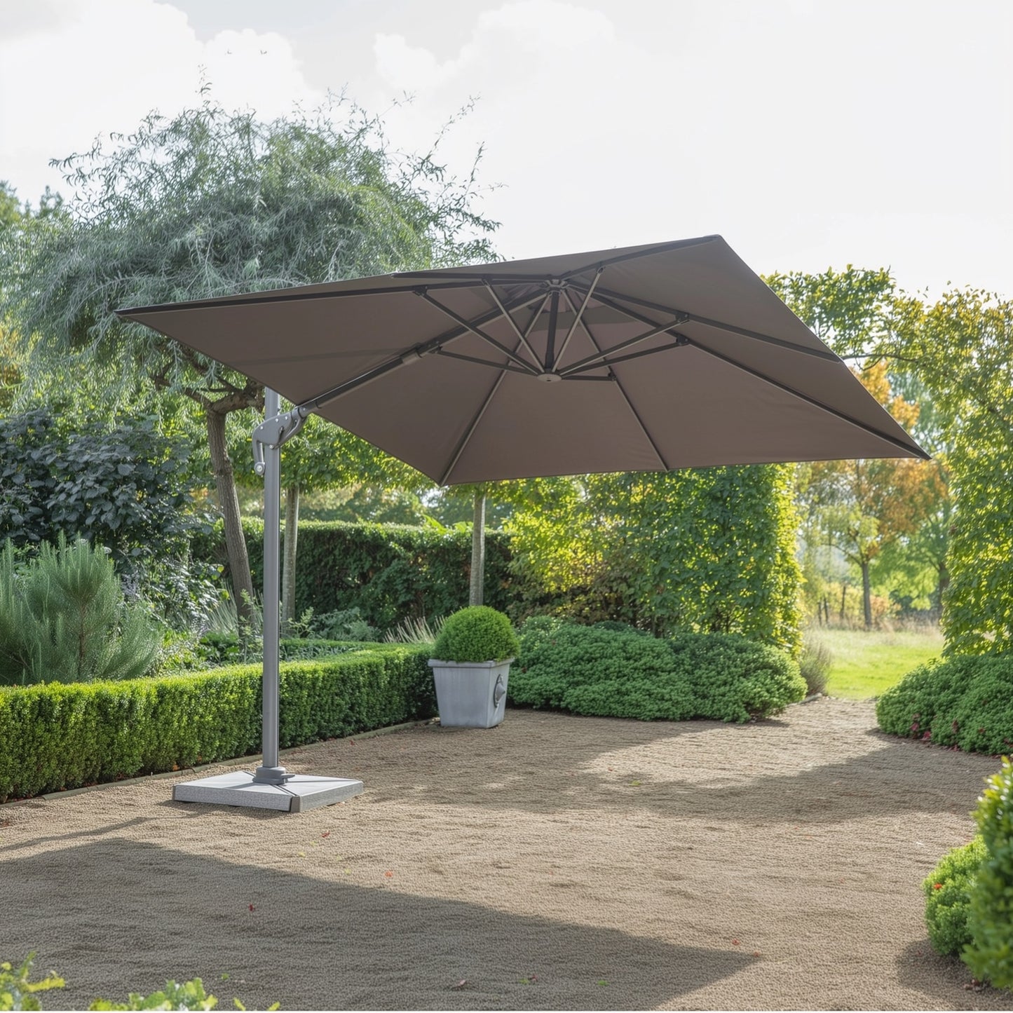 Bramblecrest Lichfield 2.7m Square Parasol with Cover - Grey