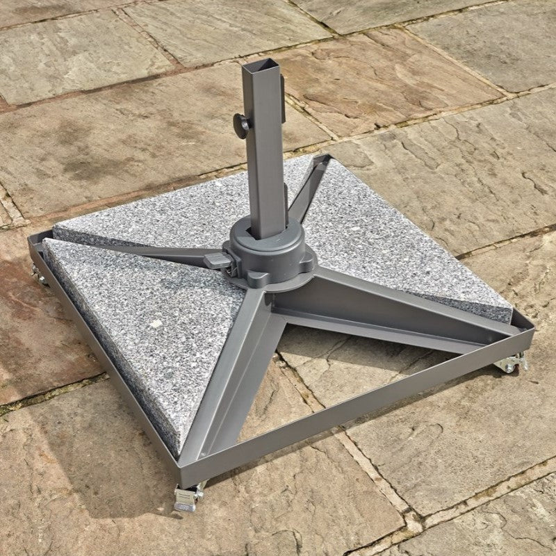 Bramblecrest Steel Side Post Parasol Base with Wheels