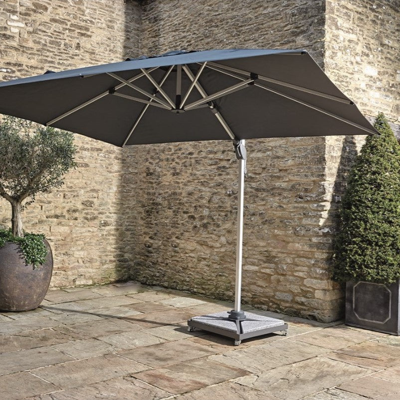 Bramblecrest Steel Side Post Parasol Base with Wheels