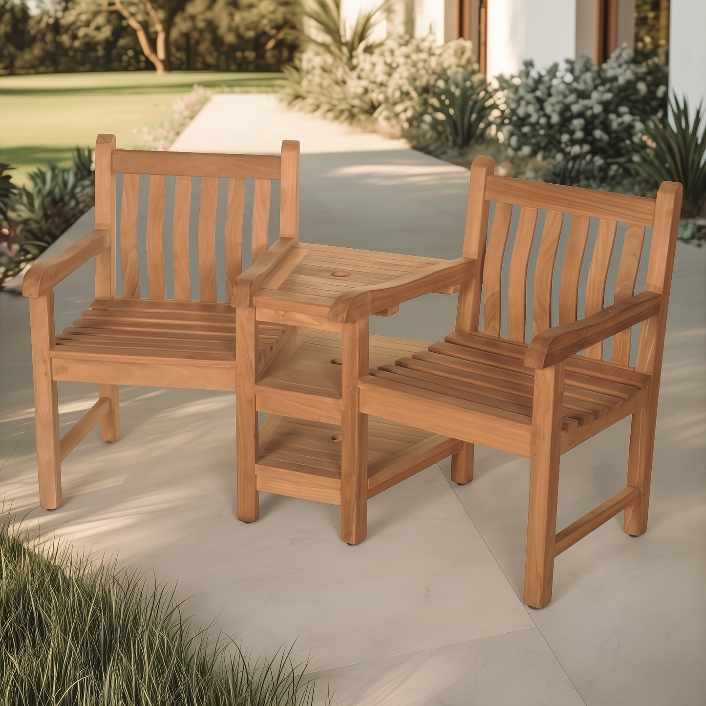 Bramblecrest Tete a Tete Teak Bench