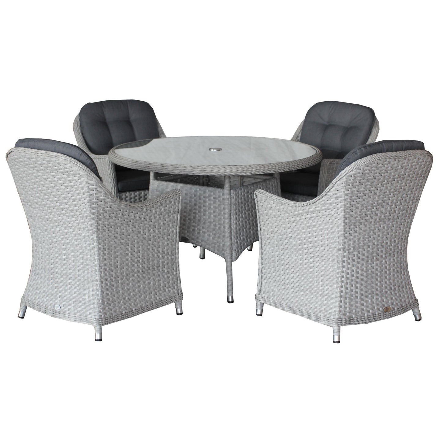 Bramblecrest Wentworth 4 Seat Dining Set with Parasol | W0009