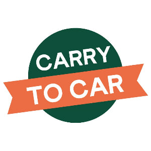 Logo with 'CARRY TO CAR' text on a green circle and orange banner