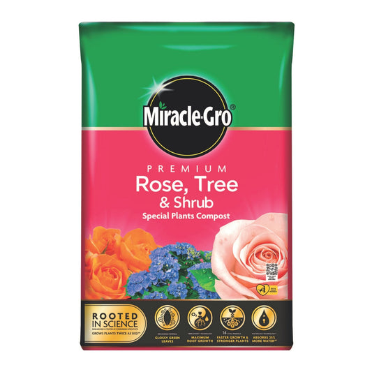 Evergreen - Peat Free Miracle-Gro Rose, Tree & Shrub Compost 40L