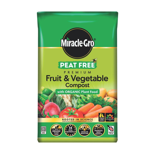 Evergreen - Peat Free Miracle-Gro Fruit & Veg Compost 40L
