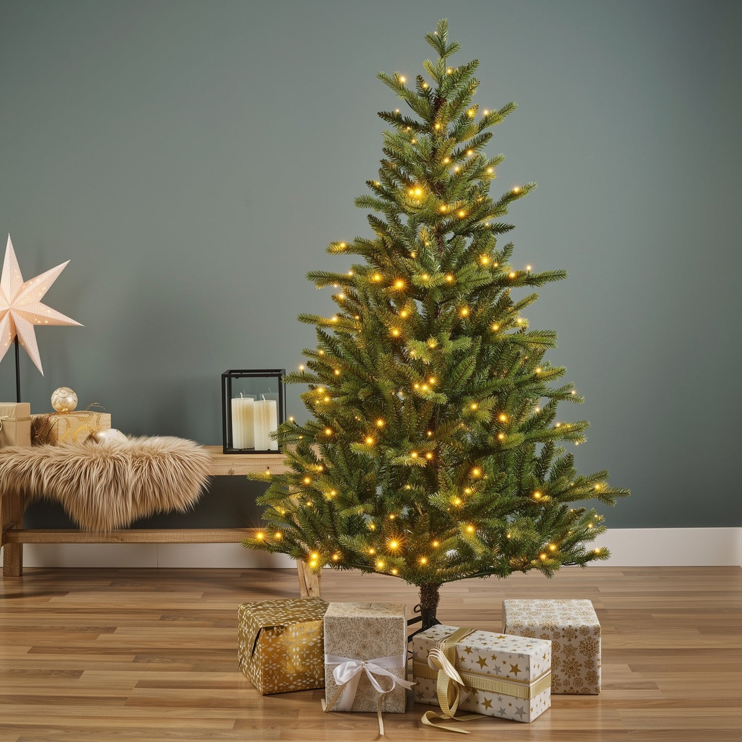 7ft Glacier Pine Pre-Lit - Kaemingk Everlands Christmas Tree | AT17
