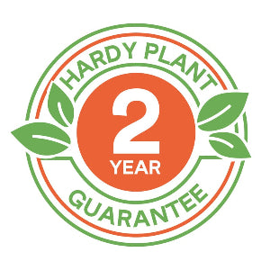 Logo with 'Hardy Plant 2 Year Guarantee' text on a white background