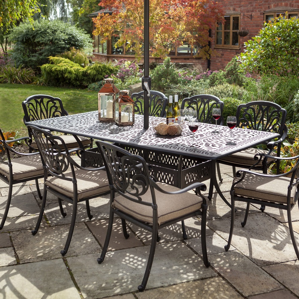 Hartman Amalfi 8 Seat Dining Set with Parasol | C0004