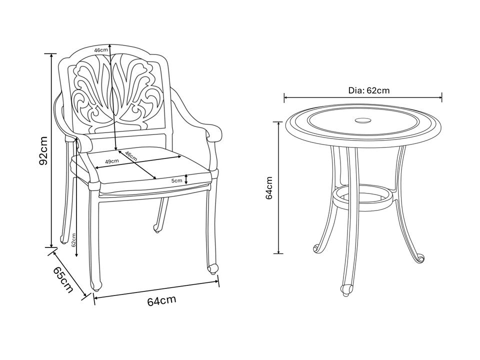Hartman Amalfi Bistro Set | C0001