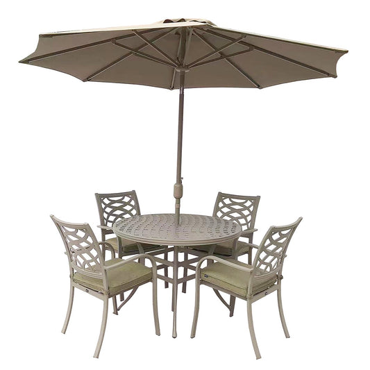 Hartman Buxton 4 Seat Dining Set with Parasol | C0008