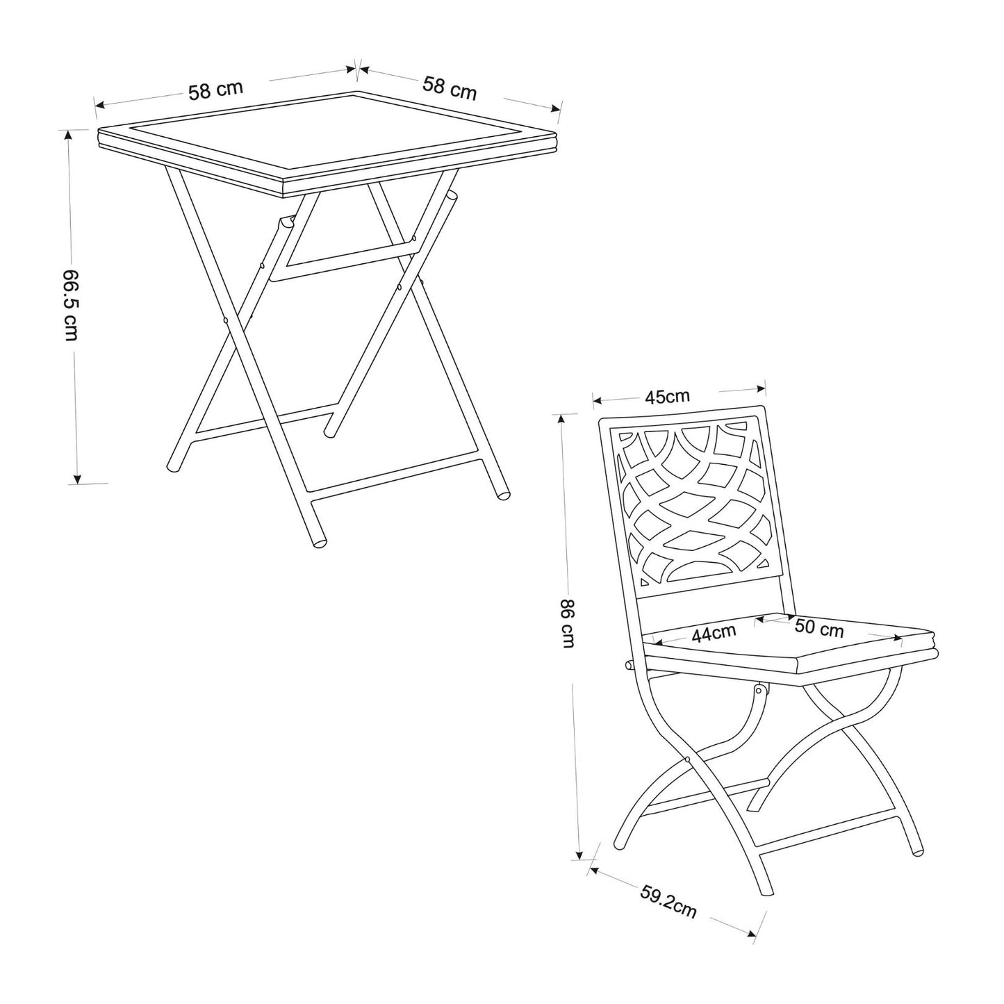 Hartman Buxton Folding Bistro Set | C0007