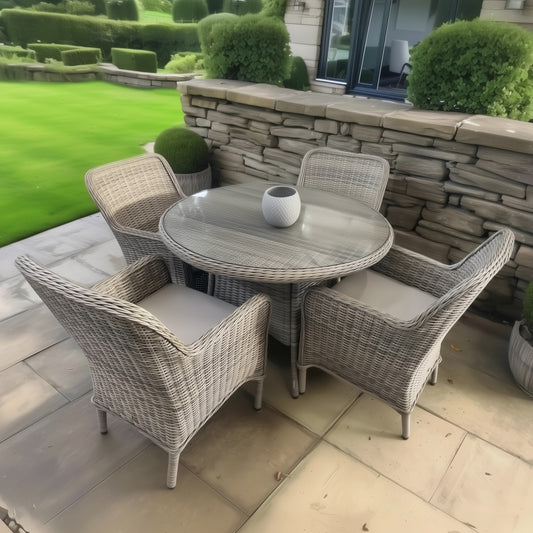 Hill & Dale Malton 4 Seat Dining Set - Brown | W0030