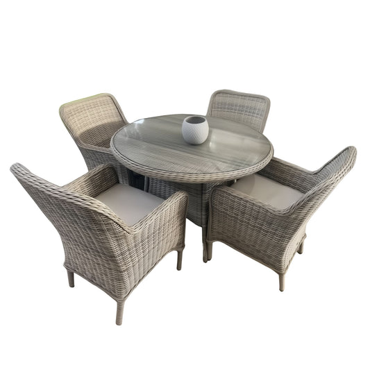 Hill & Dale Malton 4 Seat Dining Set - Brown | W0030