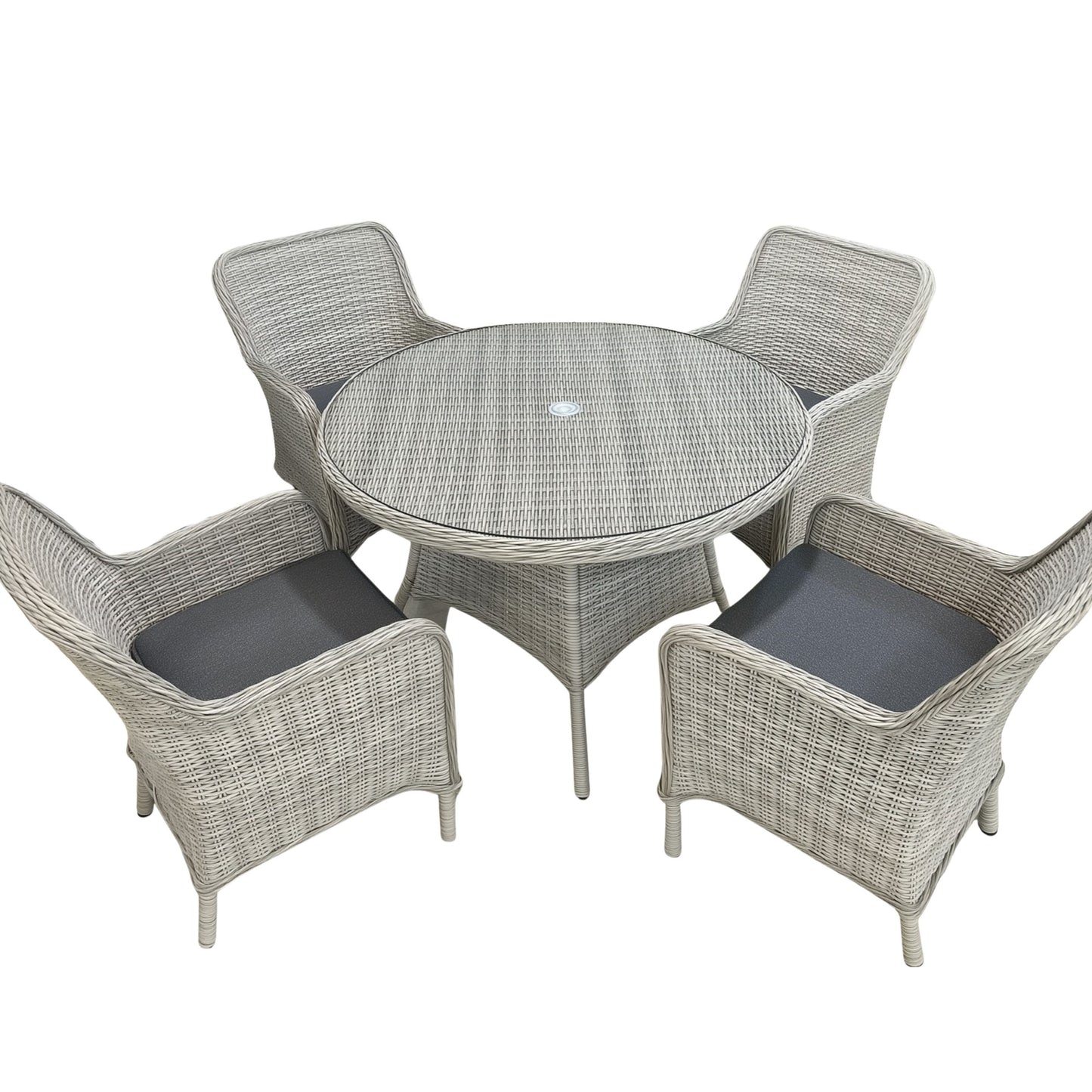 Hill & Dale Malton 4 Seat Dining Set - Grey | W0020