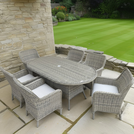 Hill & Dale Malton 6 Seat Dining Set - Brown | W0031