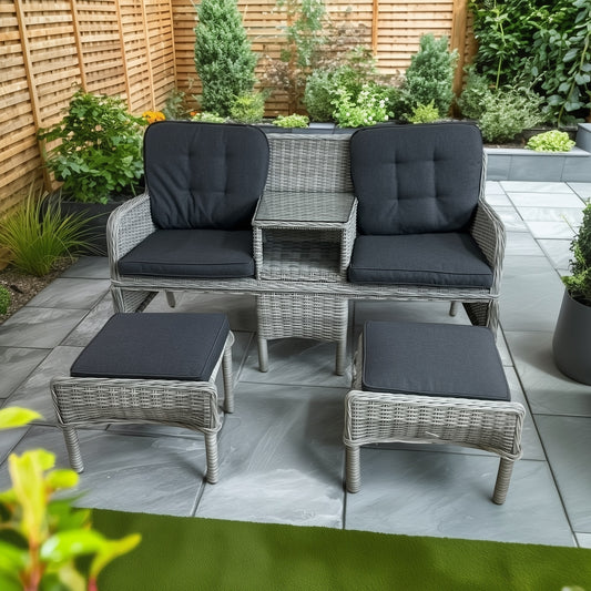 Hill & Dale Malton Duo Bench - Grey | W0028