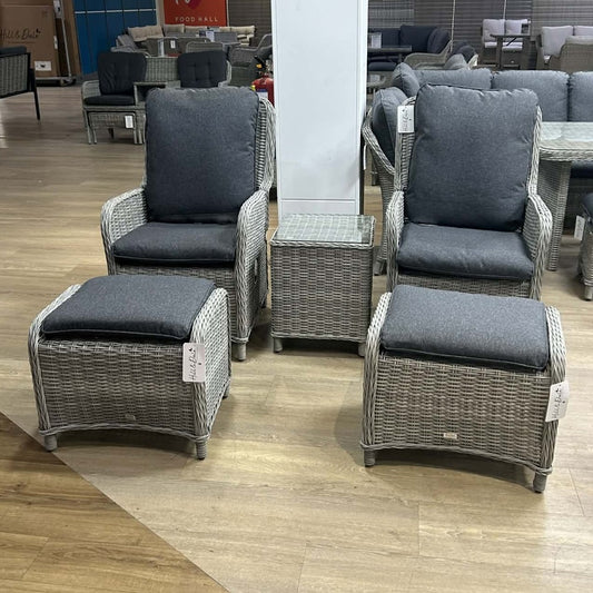 Hill & Dale Malton Duo Recliner Set - Grey | W0027