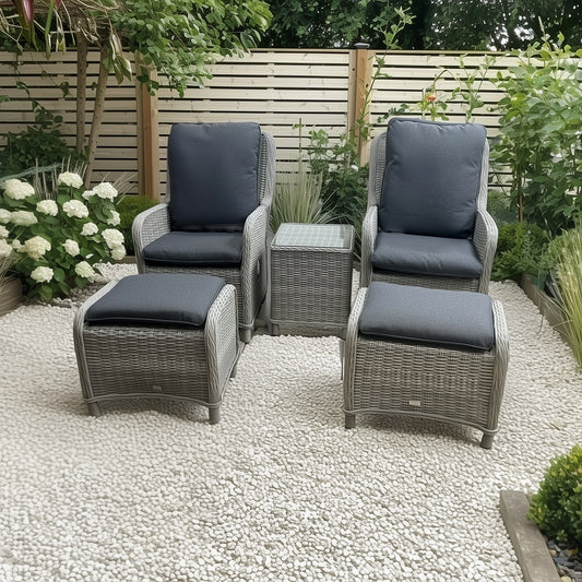 Hill & Dale Malton Duo Recliner Set - Grey | W0027