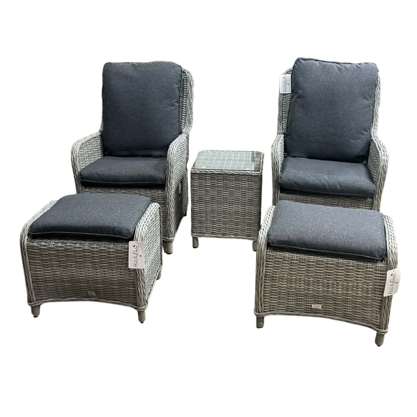 Hill & Dale Malton Duo Recliner Set - Grey | W0027