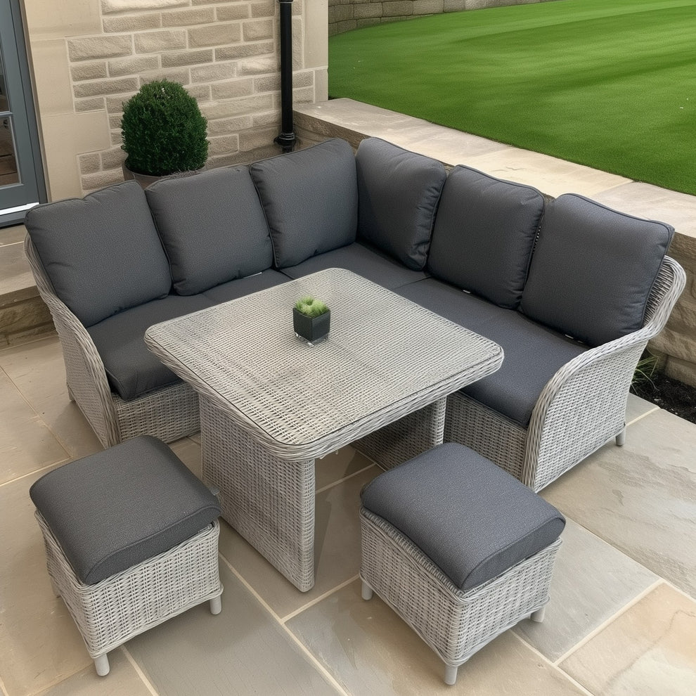 Hill & Dale Malton Mini Corner Set - Grey – Yorkshire Garden Centres