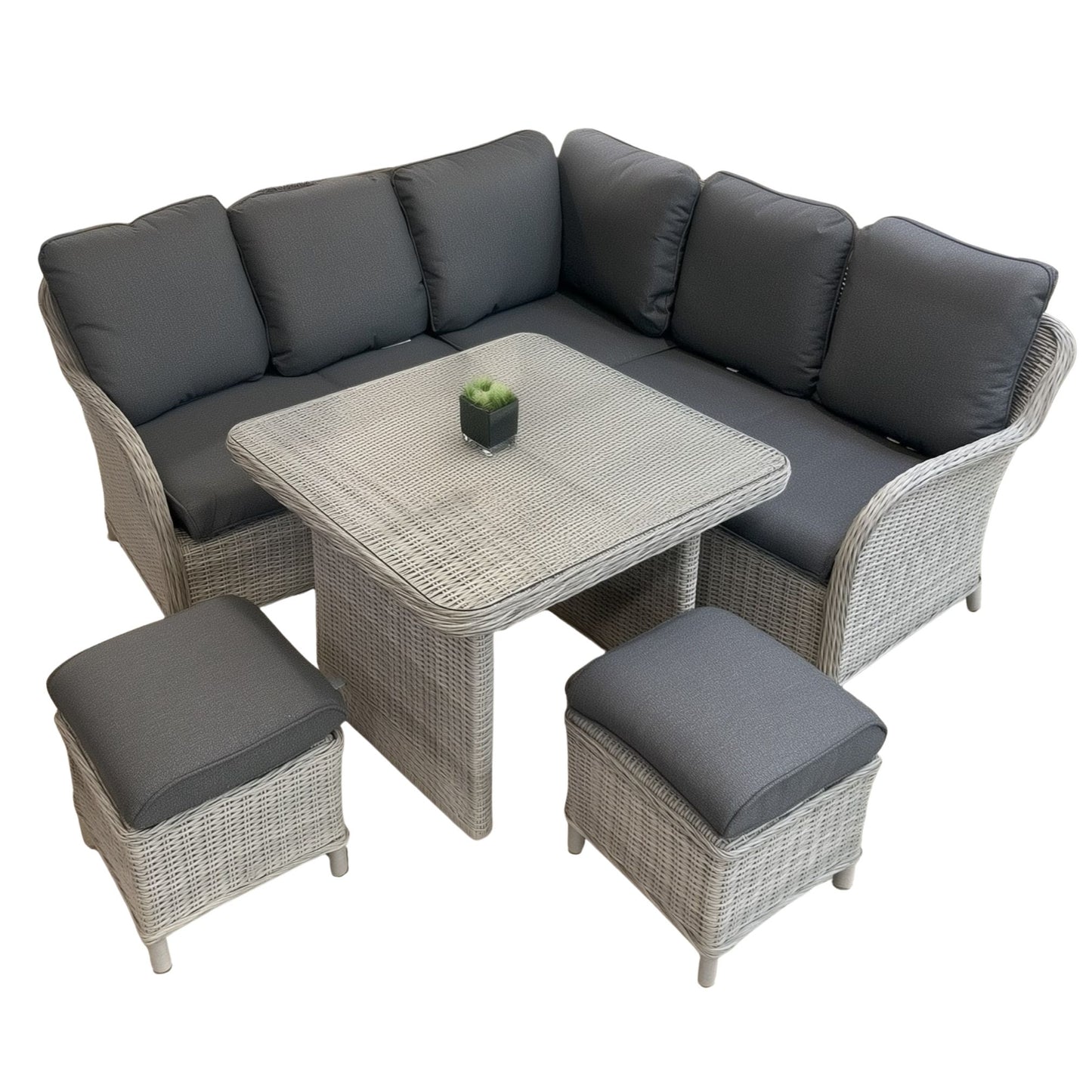 Hill & Dale Malton Mini Corner Set - Grey | W0023