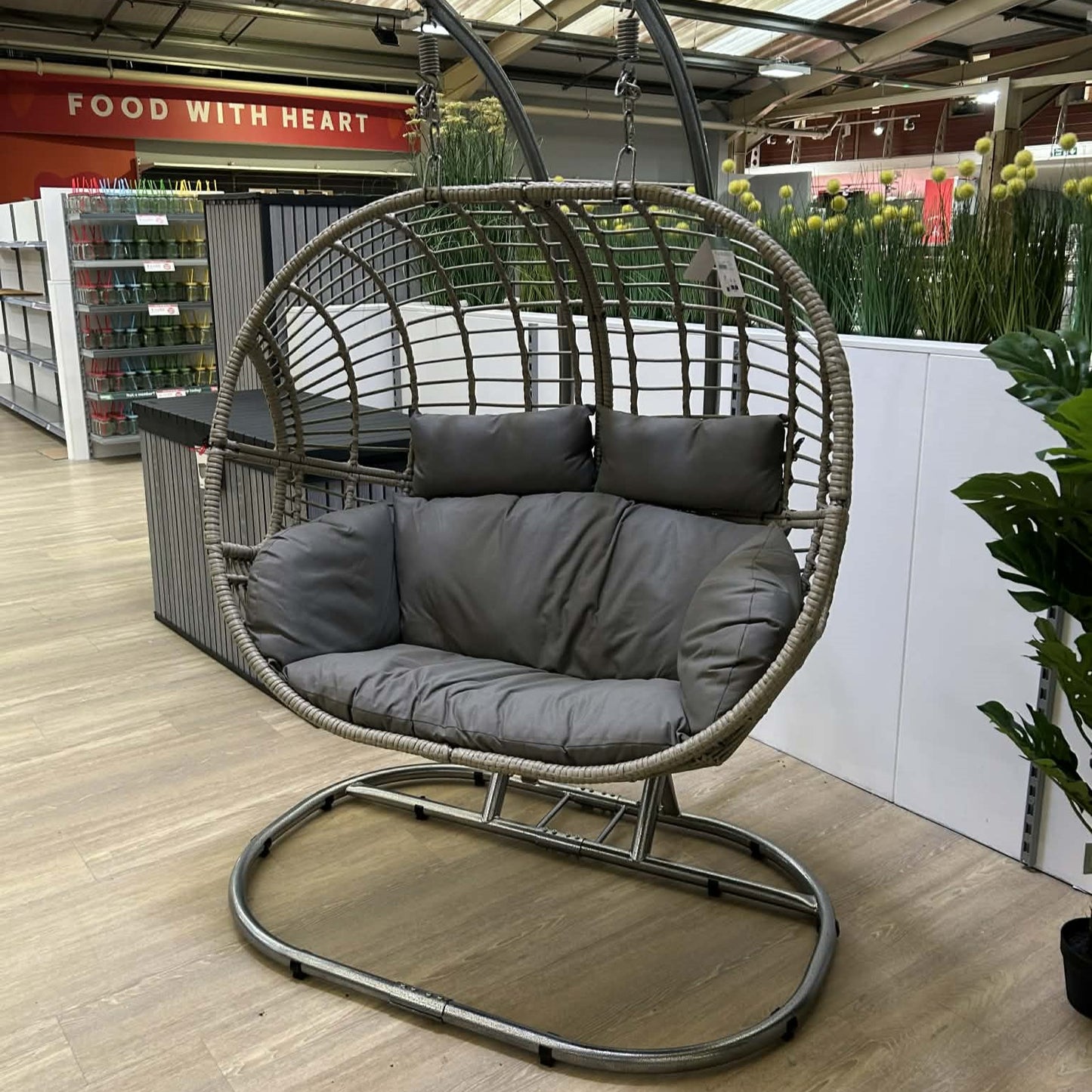 Kaemingk Barnet Double Egg Chair - Grey