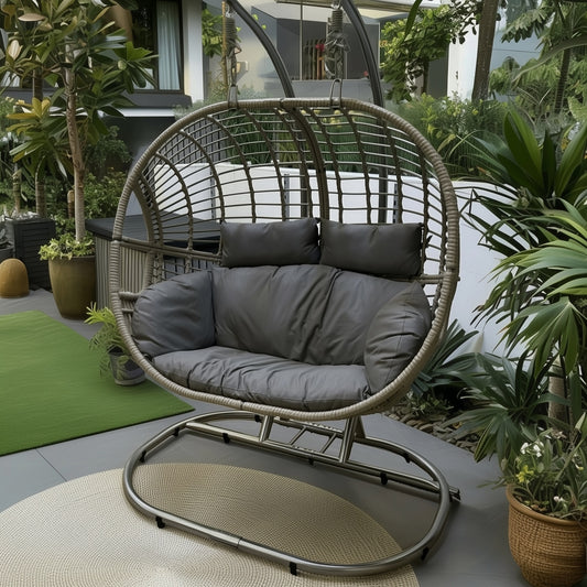 Kaemingk Barnet Double Egg Chair - Grey | W0047