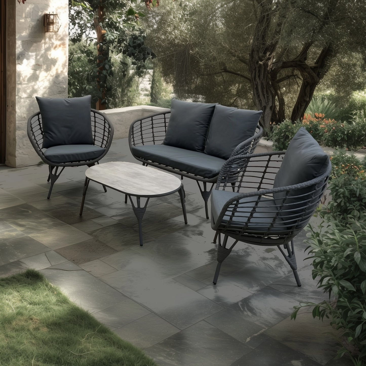 Kaemingk Evora Lounge Set - Grey | W0044